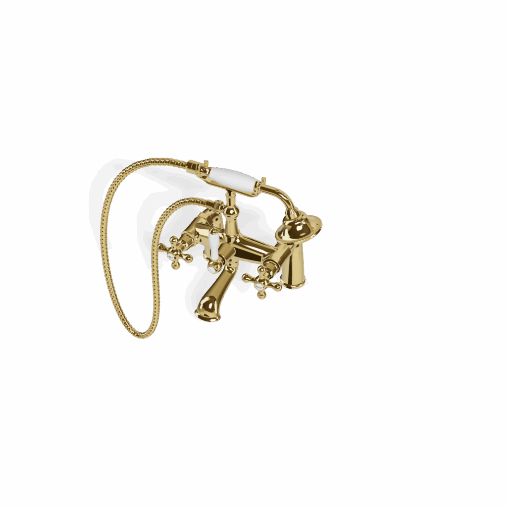 Mischer für Badewannenrand AP Treemme Romantica Gold Glanz