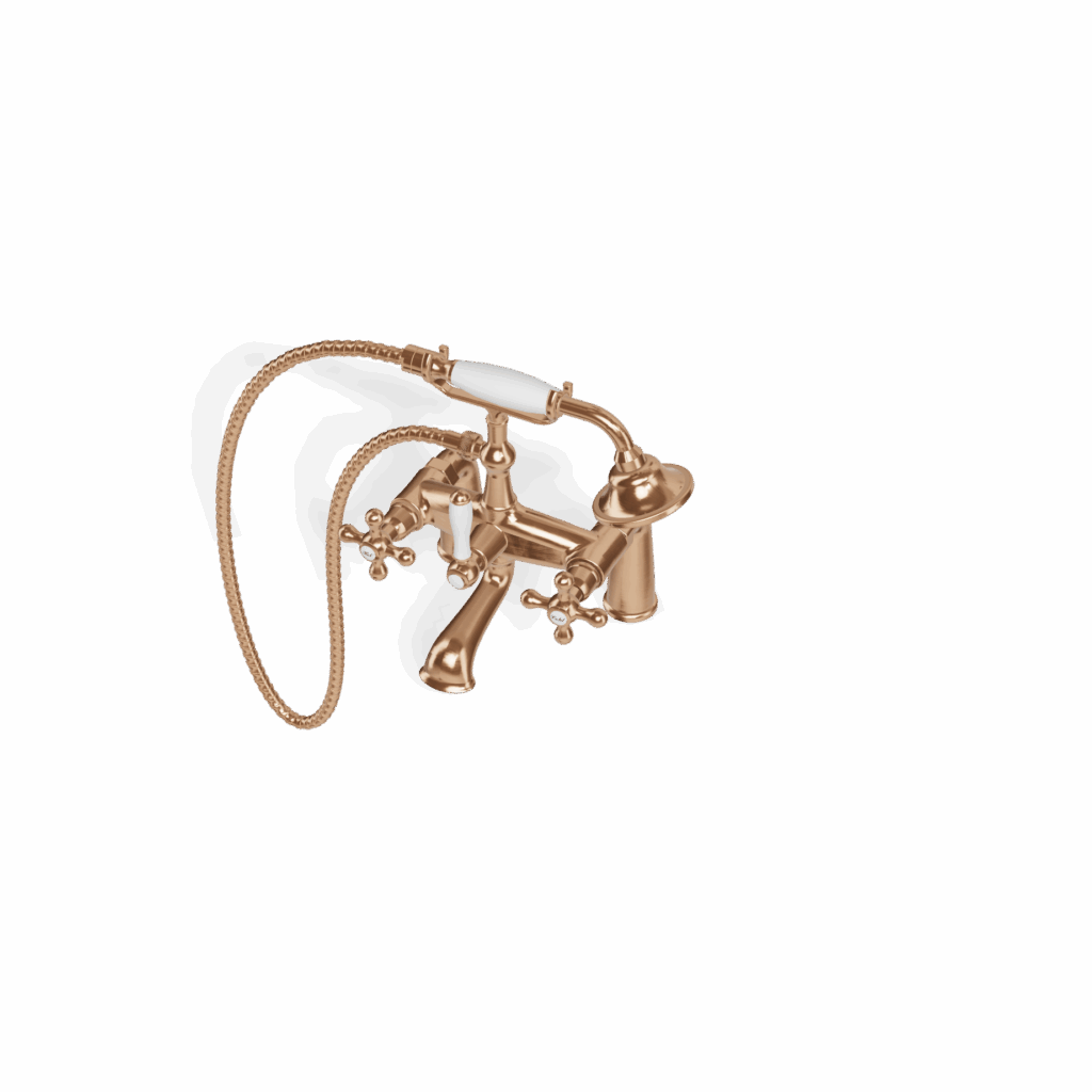 Mischer für Badewannenrand AP Treemme Romantica Rose Gold gebürstet