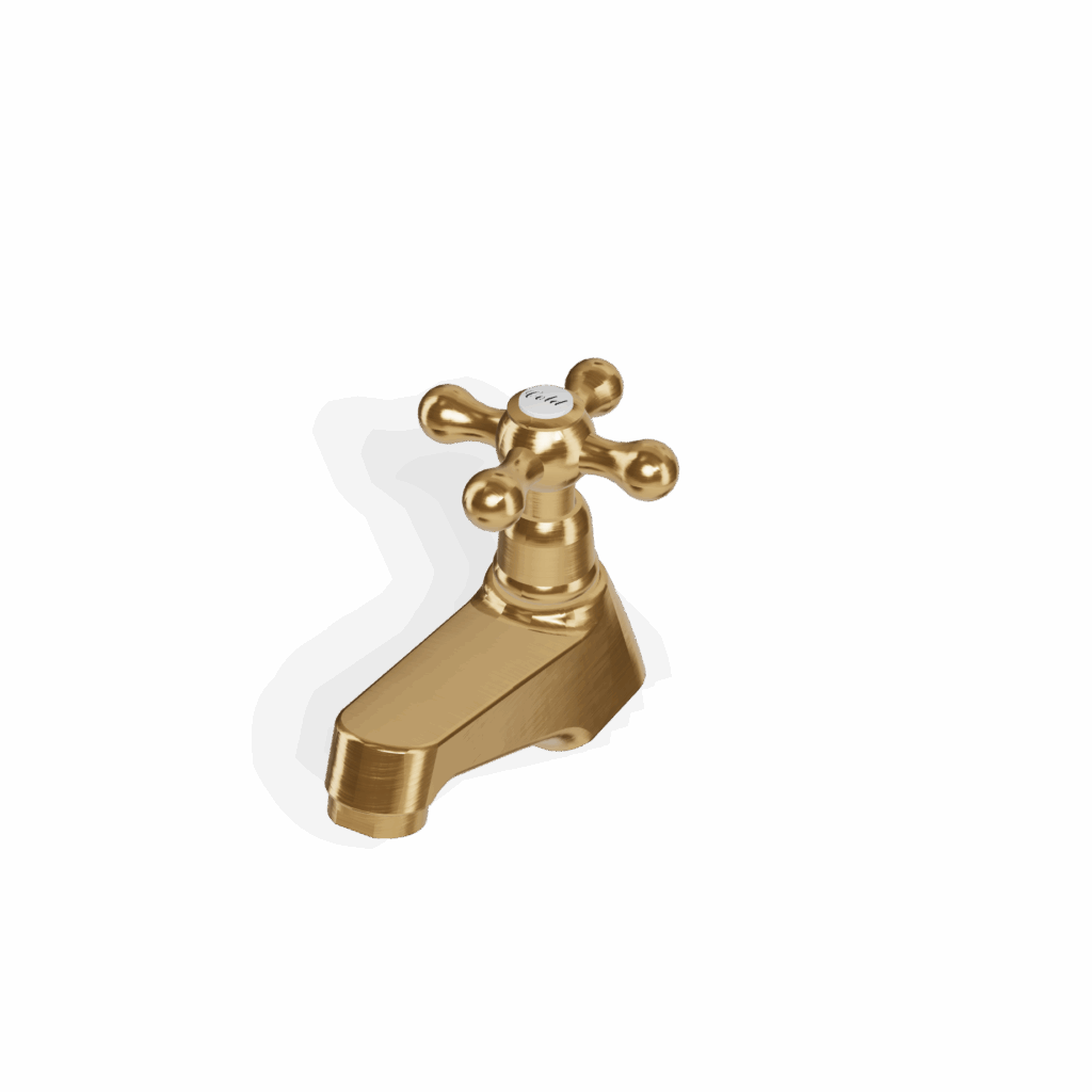 Einhand Mischer für Wachtisch Treemme Romantica Retro Gold gebürstet