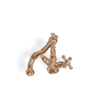 Mischer für Waschtisch Treemme Romantica 2 Griff Stand Retro Rose Gold gebürstet