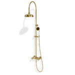 Duschsystem mit Mischer Treemme Romantica Retro Gold Glanz