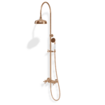 Duschsystem mit Mischer Treemme Romantica Retro Rose Gold gebürstet