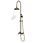 Duschsystem mit Mischer Treemme Romantica Retro Bronze gebürstet