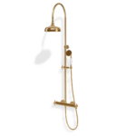 Duschsystem Treemme Romantica Kreuzgriff 20 Nostalgisch Gold gebürstet