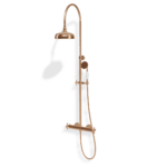 Duschsystem Treemme Romantica Kreuzgriff 20 Nostalgisch Rose Gold gebürstet