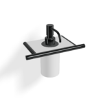 Seifendispenser wand Linie 40 mm Gun-Metal-Black Weiss matt Mineralguss Corian
