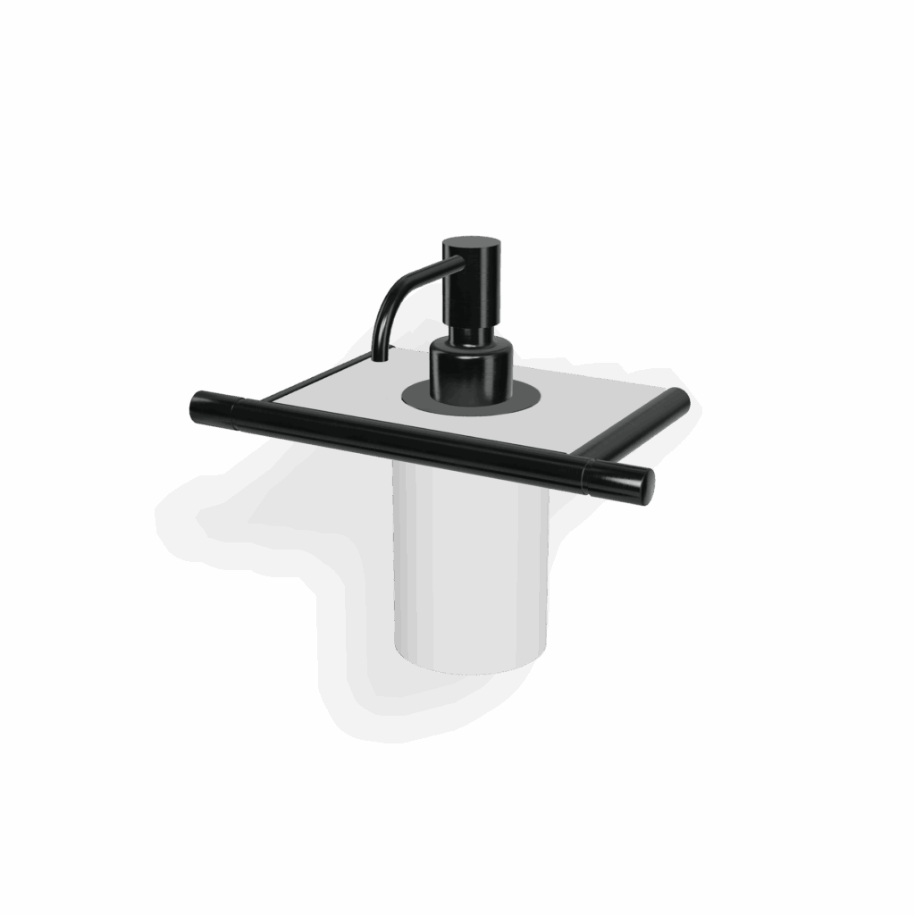 Seifendispenser Edelstahl Linie 40 mm wandmodell Schwarz Treemme