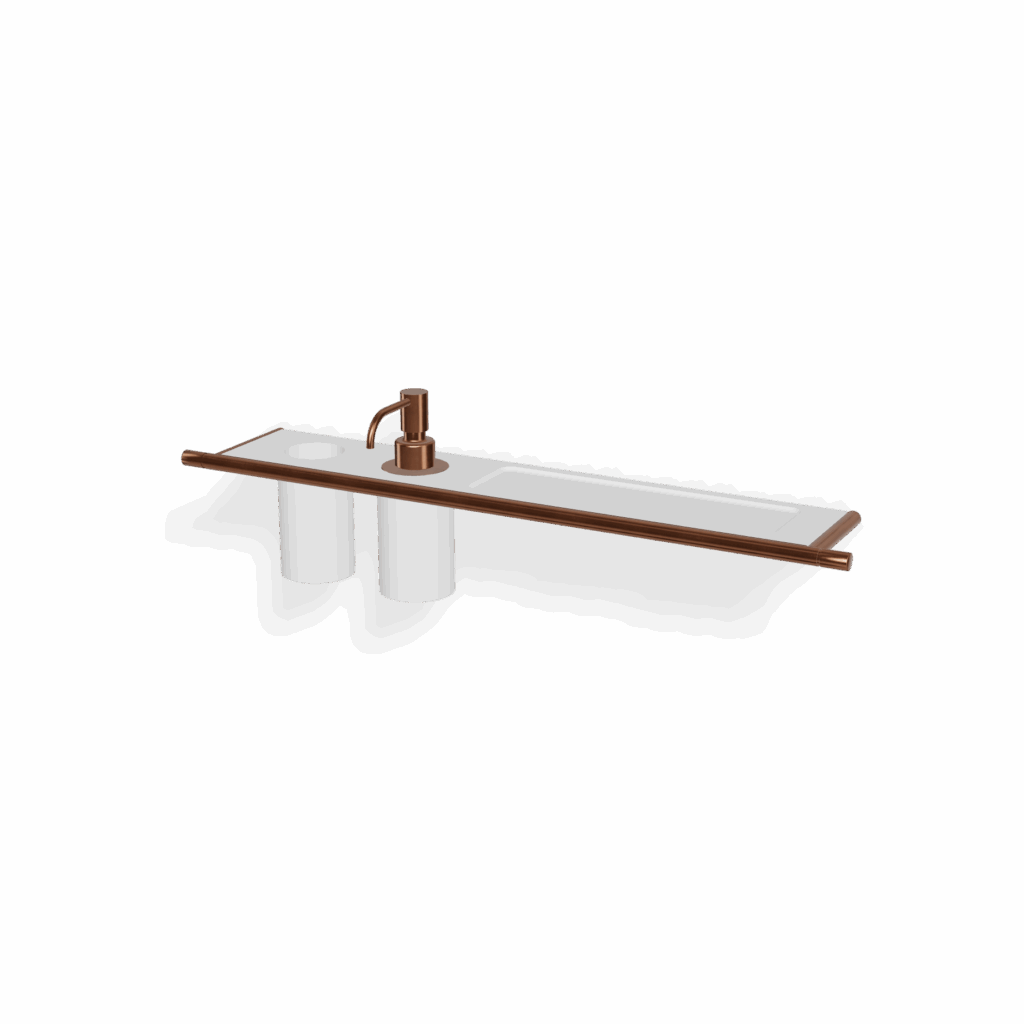 Reling-Ablage Treemme 40mm Edelstahl Corian PVD Bronze