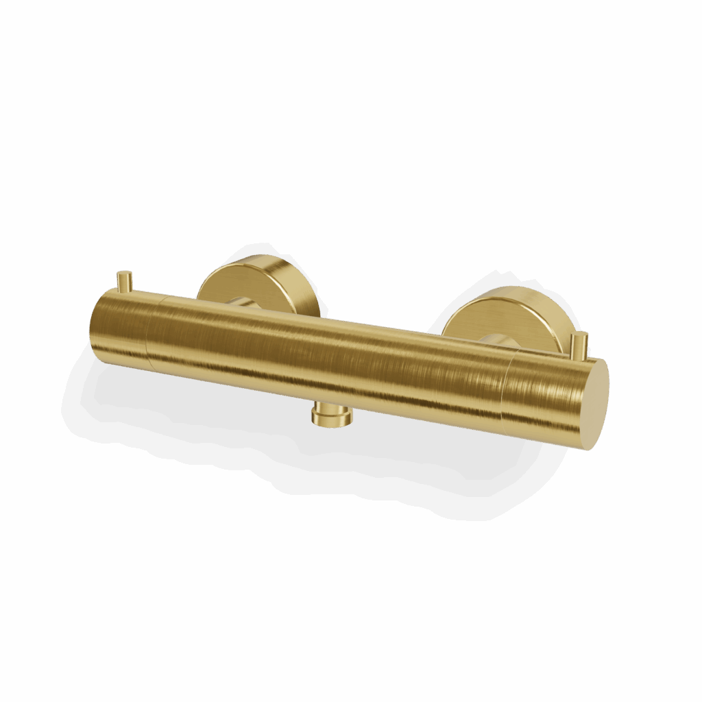 Dusch Armatur 2 Verbraucher AP Thermostat Treemme X-Change Gold gebürstet