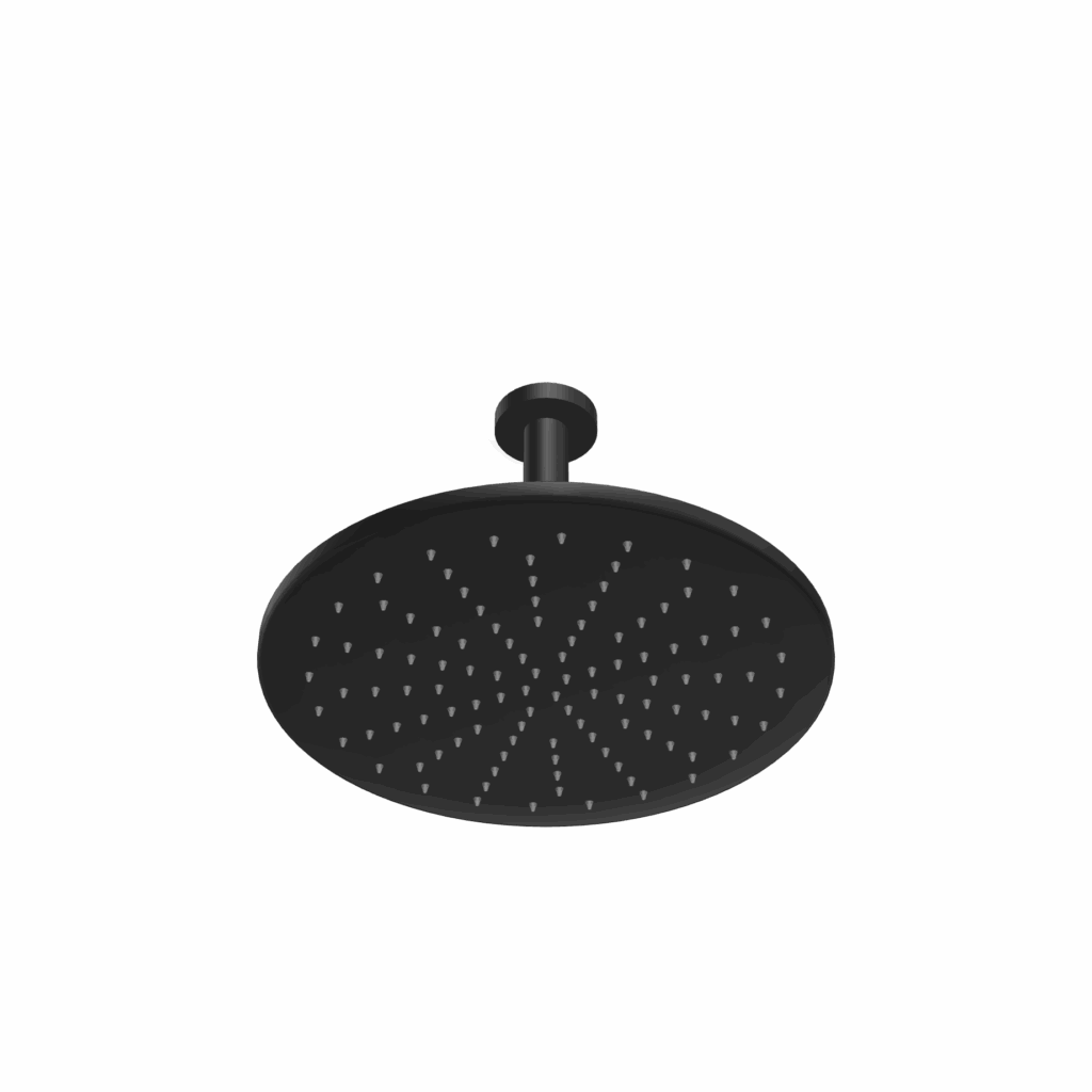 Kopfbrausenset von Decke Treemme Showers Schwarz matt
