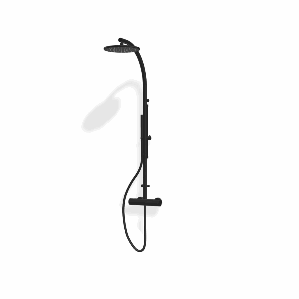 Duschsystem Treemme SHOWERS 25D Schwarz matt