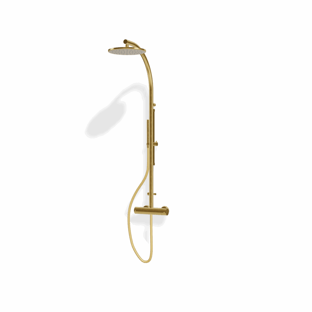 Duschsystem Treemme SHOWERS 25D Gold gebürstet