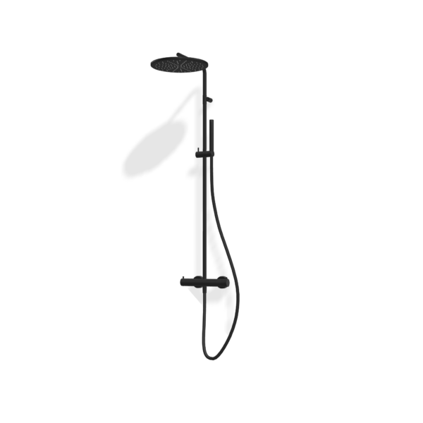 Duschsystem  mit Mischer Treemme SHOWERS Schwarz matt 30D