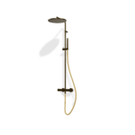 Duschsystem mit Mischer Treemme SHOWERS Schwarz matt 30D Bronze gebürstet