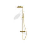 Duschsystem mit Mischer Treemme SHOWERS Schwarz matt 30D Gold gebürstet