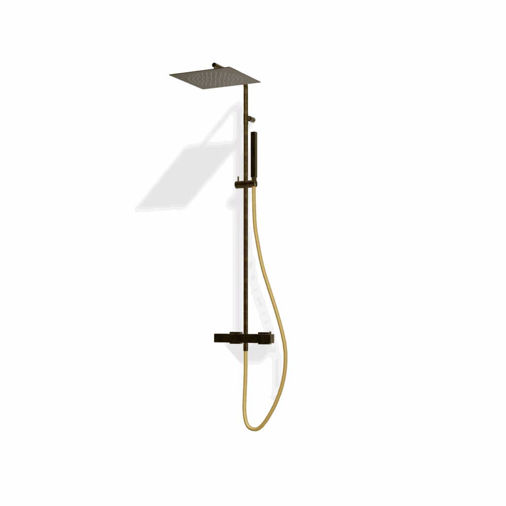 Duschsystem mit Mischer Treemme SHOWERS 30 Bronze gebürstet