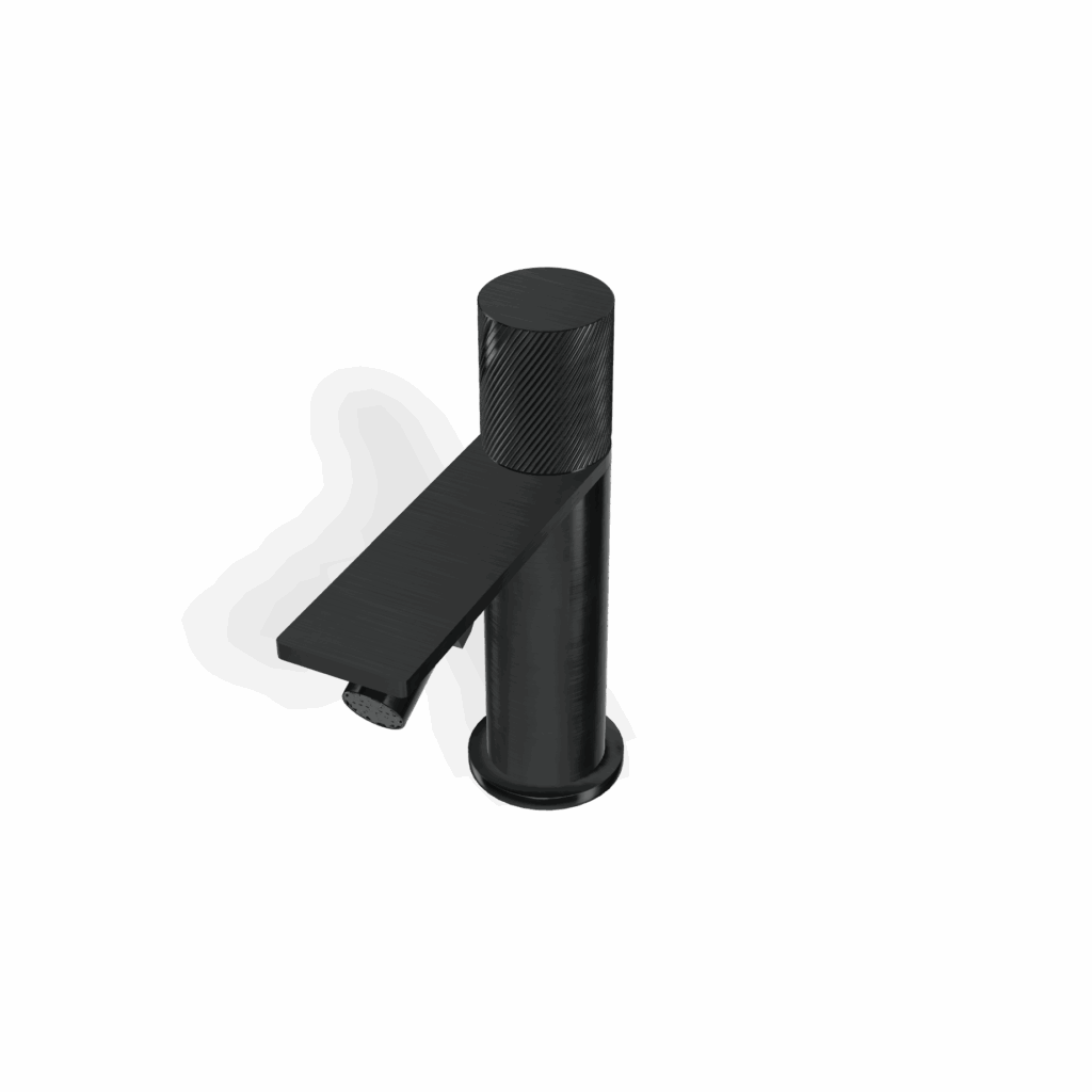 Mischer für Bidet Edelstahl Gerillt Treemme 3.6 mm PVD Schwarz