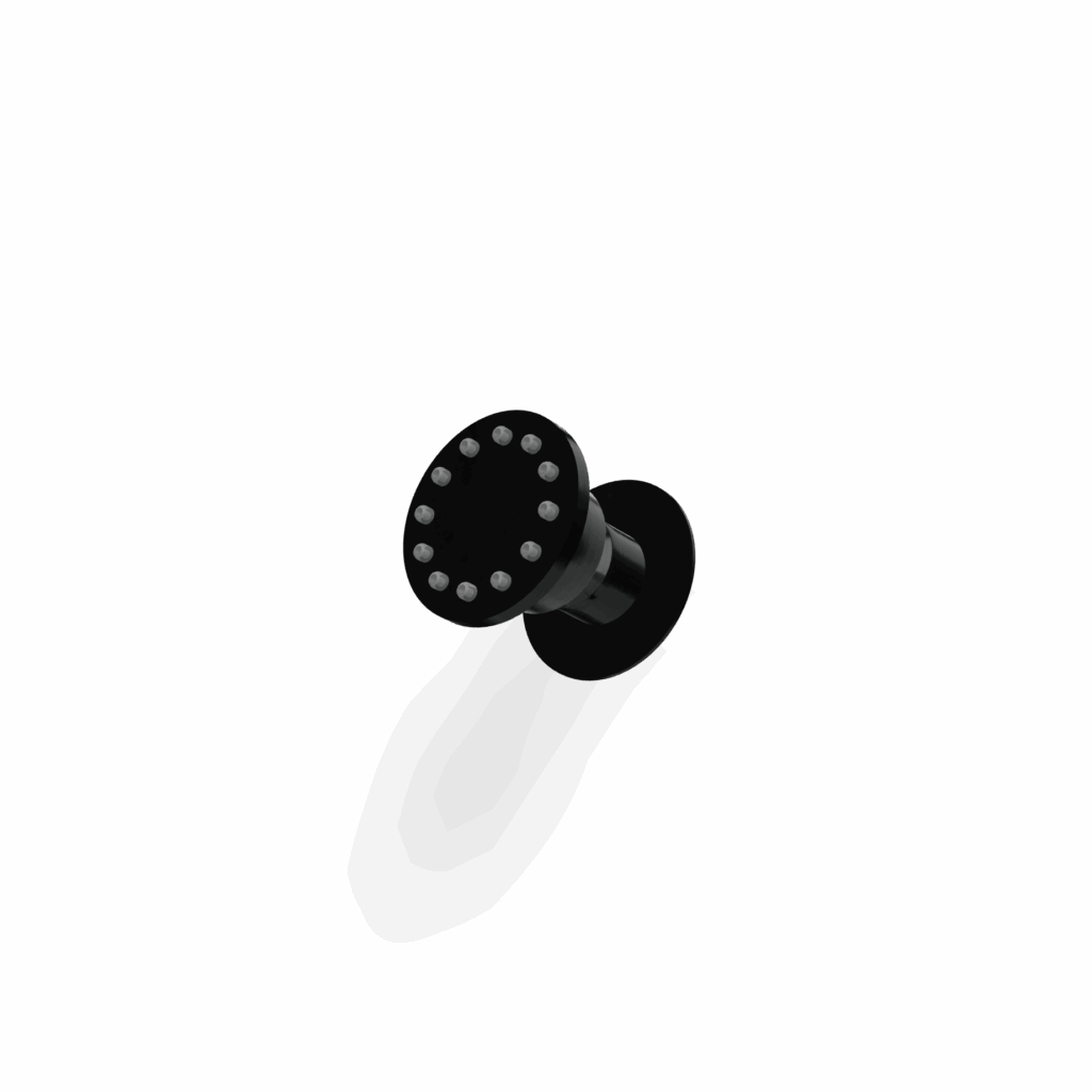Körperdüse Rundes Design Treemme Inox SHOWERS PVD Schwarz