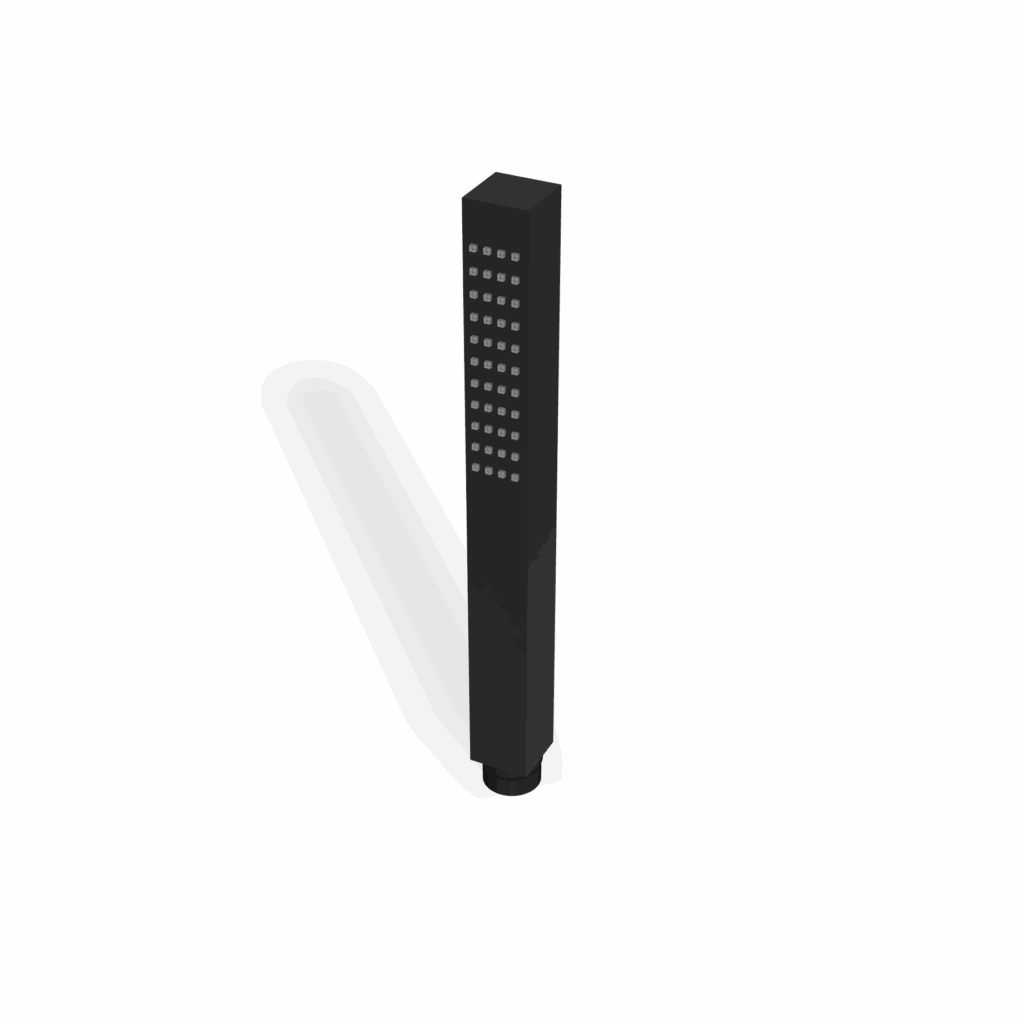 Handbrause Stab Treemme SHOWERS Eckiges Design Schwarz matt