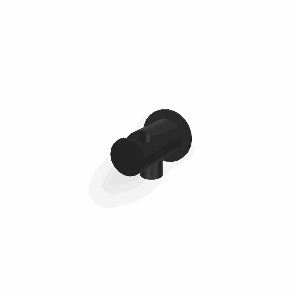 Duschschlauchanschluss mit Halter Rund Treemme SHOWERS Schwarz matt