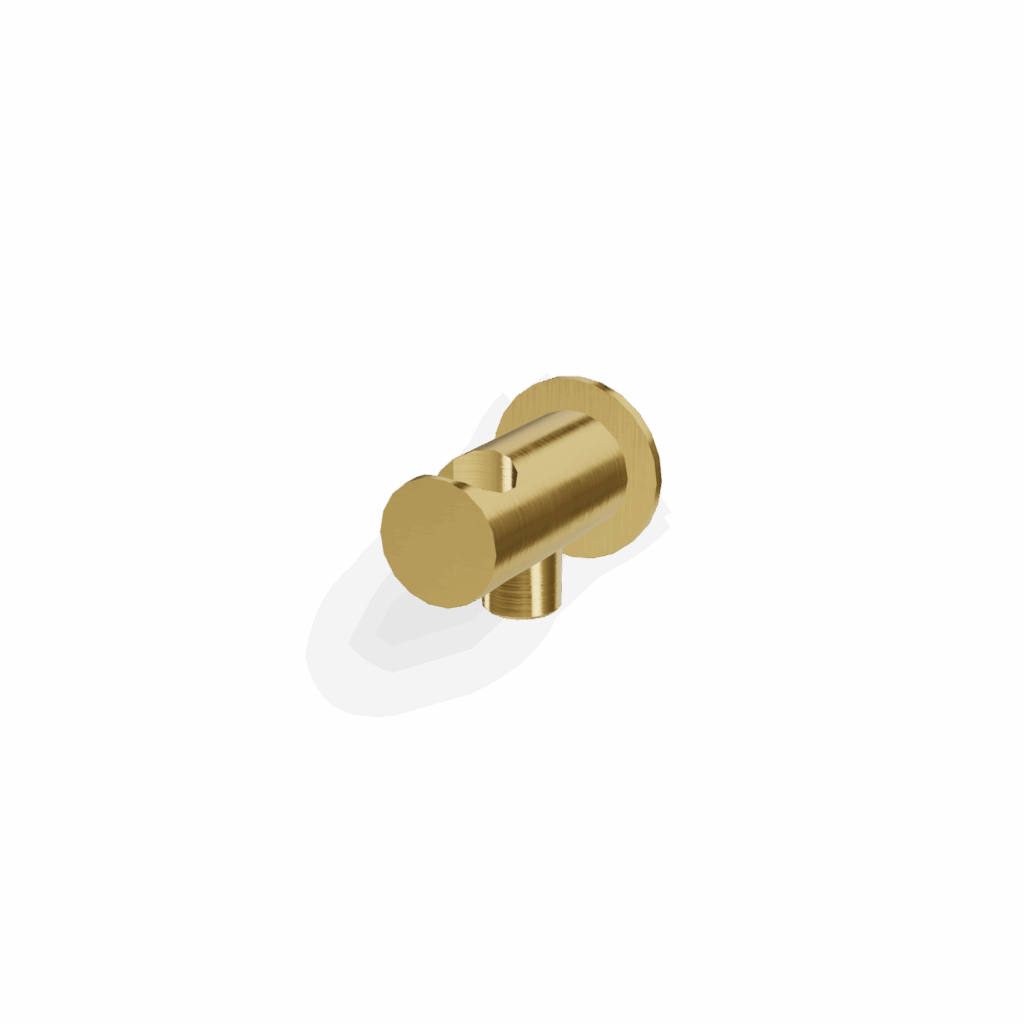 Duschschlauchanschluss mit Halter Rund Treemme SHOWERS Gold gebürstet