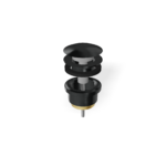 Ablauf Becken Treemme 40 mm PVD Gun-Metal-Black Schaftventil Ablaufventil PushOpen