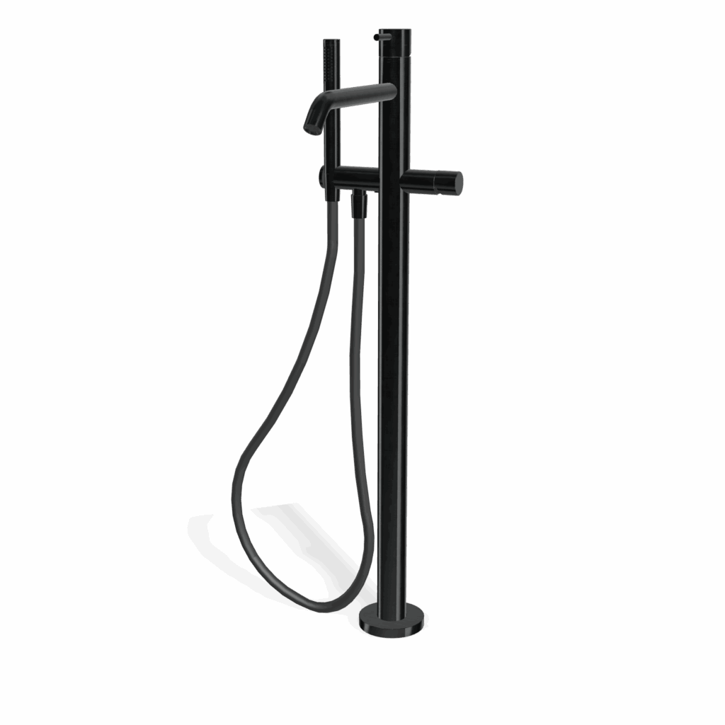 Mischer für Badewanne freistehend Treemme 40 mm PVD Gun-Metal-Black