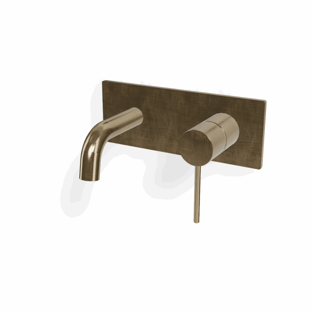 Mischer für Waschtisch UP Treemme Edelstahl 40 mm PVD Gold