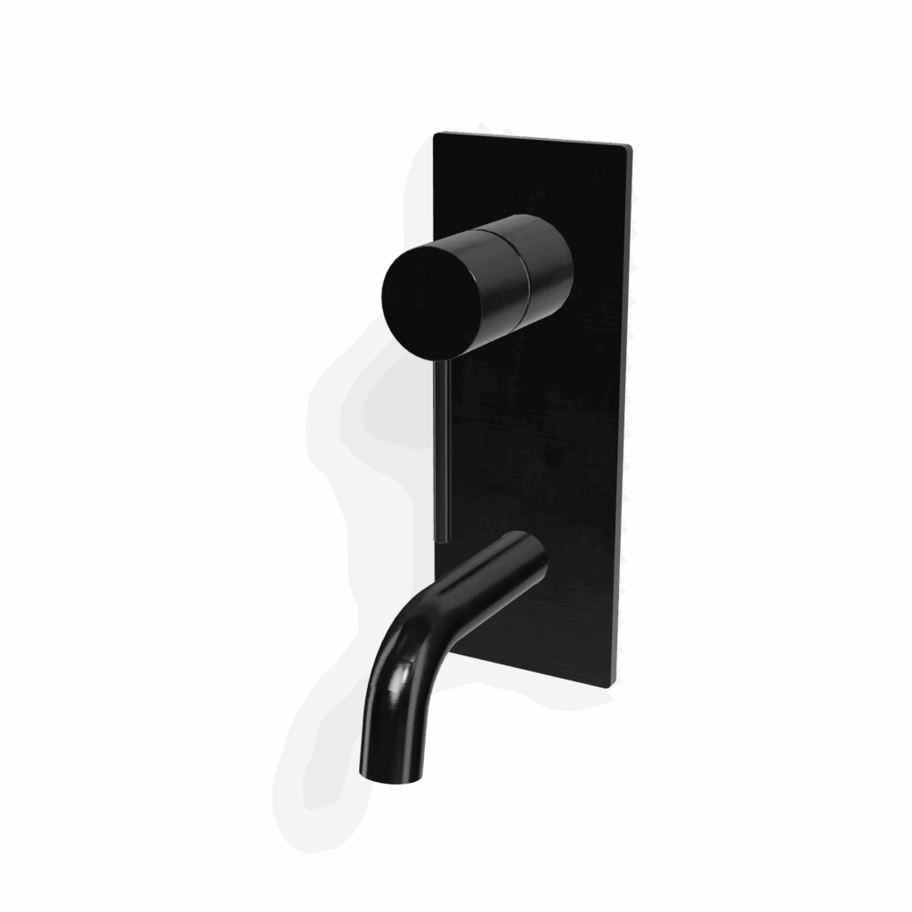 Mischer für Waschtisch UP Treemme Edelstahl 40 mm PVD Schwarz