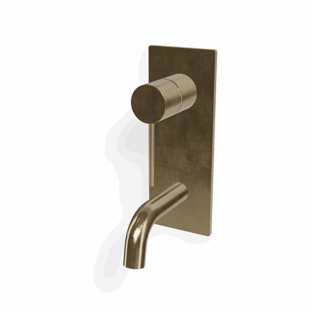 Mischer für Waschtisch UP Treemme Edelstahl 40 mm PVD Gold