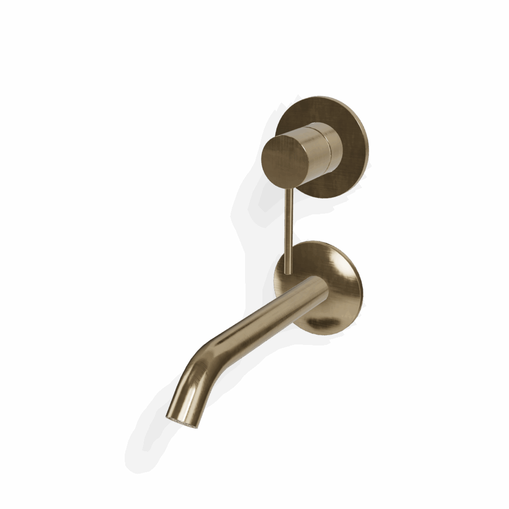 Mischer für Waschtisch UP Treemme Edelstahl 40 mm PVD Gold