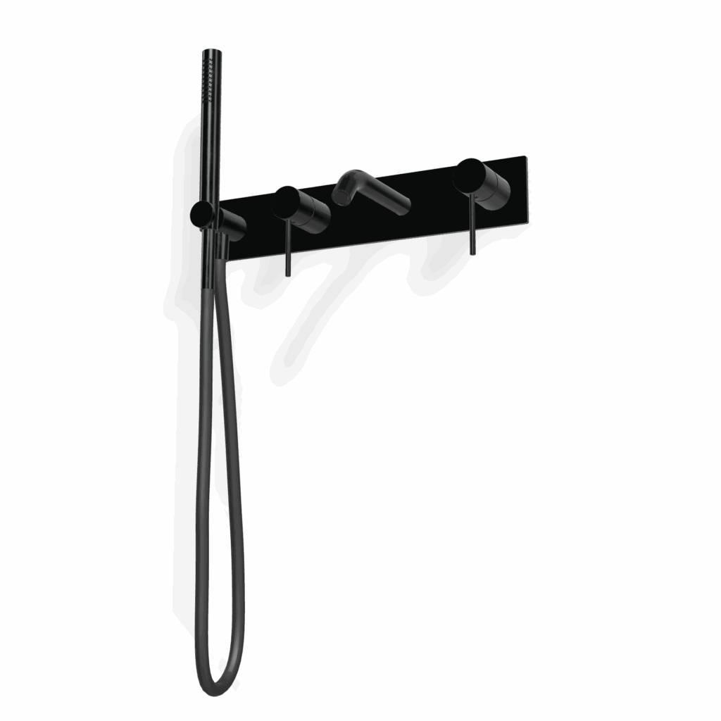 Mischer für Badewanne aus Wand Treemme 40 mm PVD Schwarz