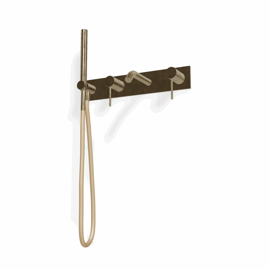 Mischer für Badewanne aus Wand Treemme 40 mm PVD Gold