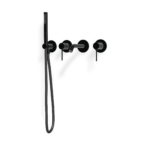 Mischer für Badewanne aus Rosette Wand Treemme 40 mm PVD Schwarz