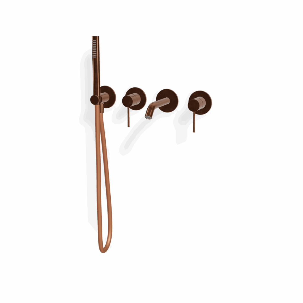 Mischer für Badewanne aus Rosette Wand Treemme 40 mm PVD Bronze
