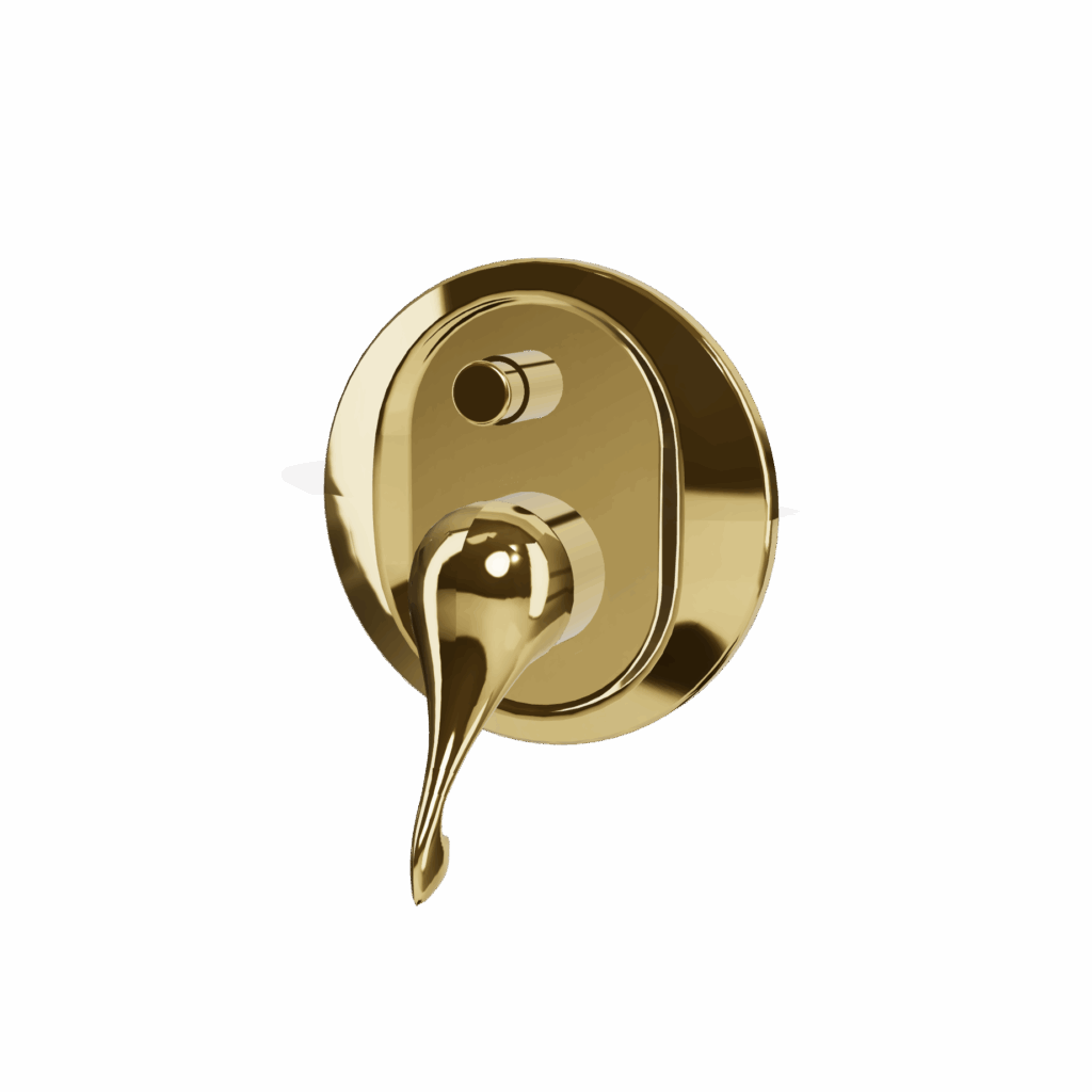 Mischer für Dusche 2 Weg UP Treemme Piccadilly Retro Gold Glanz