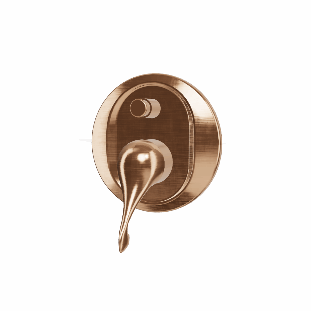 Mischer für Dusche 2 Weg UP Treemme Piccadilly retro Rose Gold gebürstet