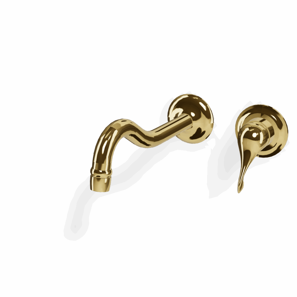 Mischer für Waschtisch UP Treemme Piccadilly Retro Gold glanz