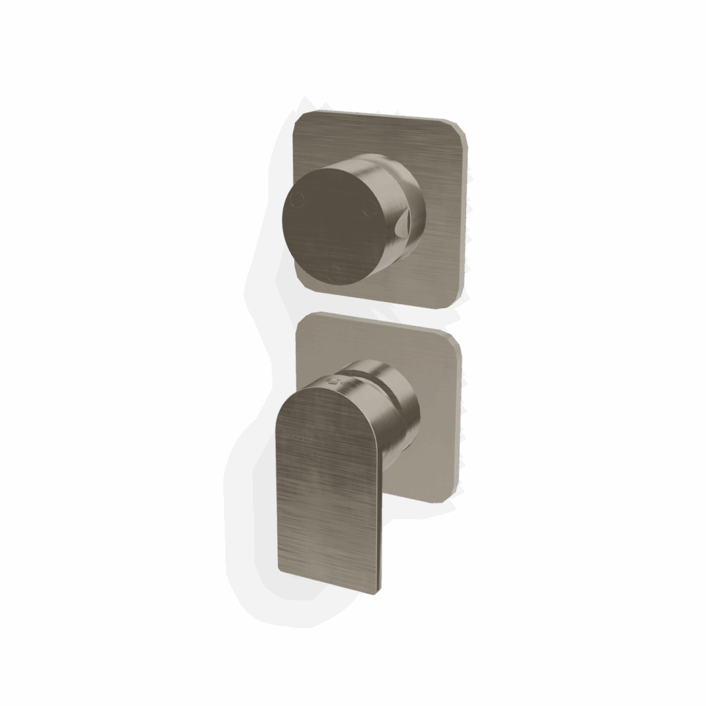 Mischer für Dusche 3 Weg Rosetten UP Treemme RAN Nickel gebürstet