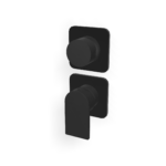 Mischer für Dusche 3 Weg Rosetten UP Treemme RAN Schwarz matt