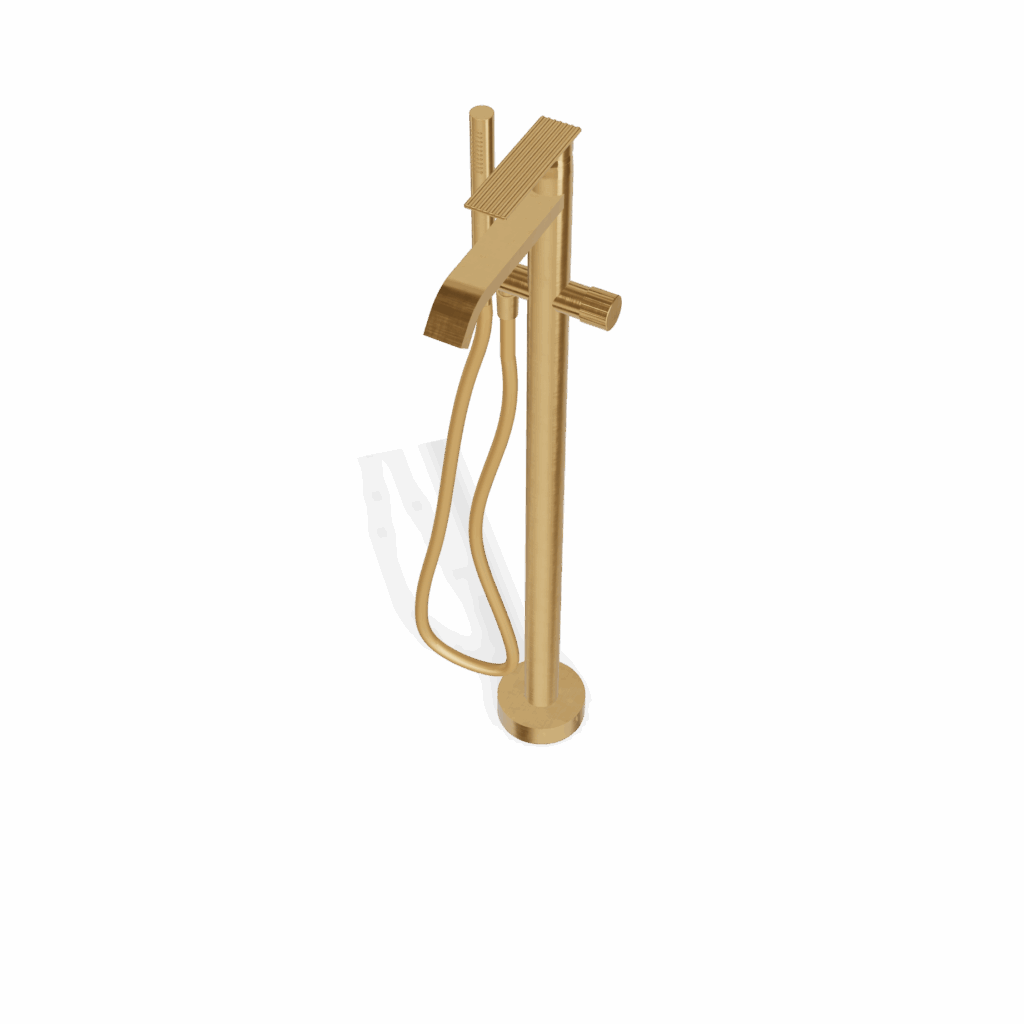 Mischer für Badewanne freistehend Treemme IOS Gold gebürstet