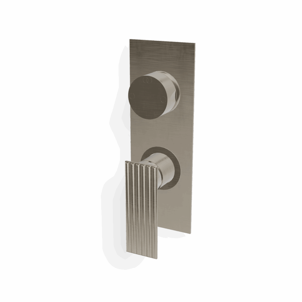 Mischer für Dusche 2 Verbraucher Design UP Treemme IOS Nickel gebürstet