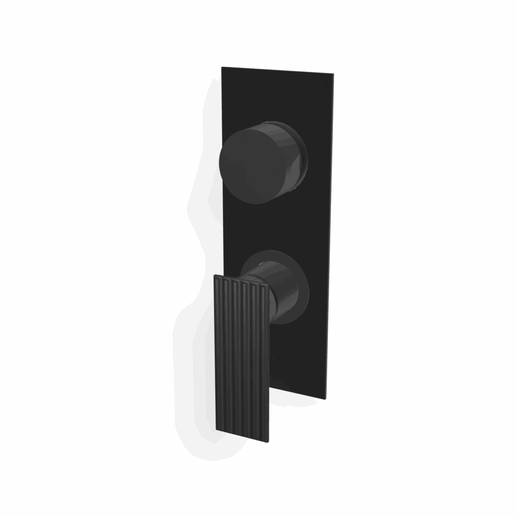 Mischer für Dusche 2 Verbraucher Design UP Treemme IOS Schwarz matt