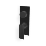 Mischer für Dusche 2 Verbraucher Design UP Treemme IOS Schwarz matt