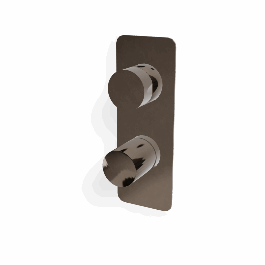 Duschenmischer 2 Verbraucher UP Treemme NANO Chrom Schwarz poliert