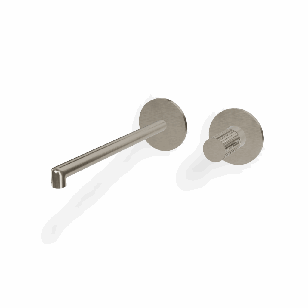 Waschtisch Armatur UP Treemme T30 A22.5 Rosette Gerillt Nickel gebürstet