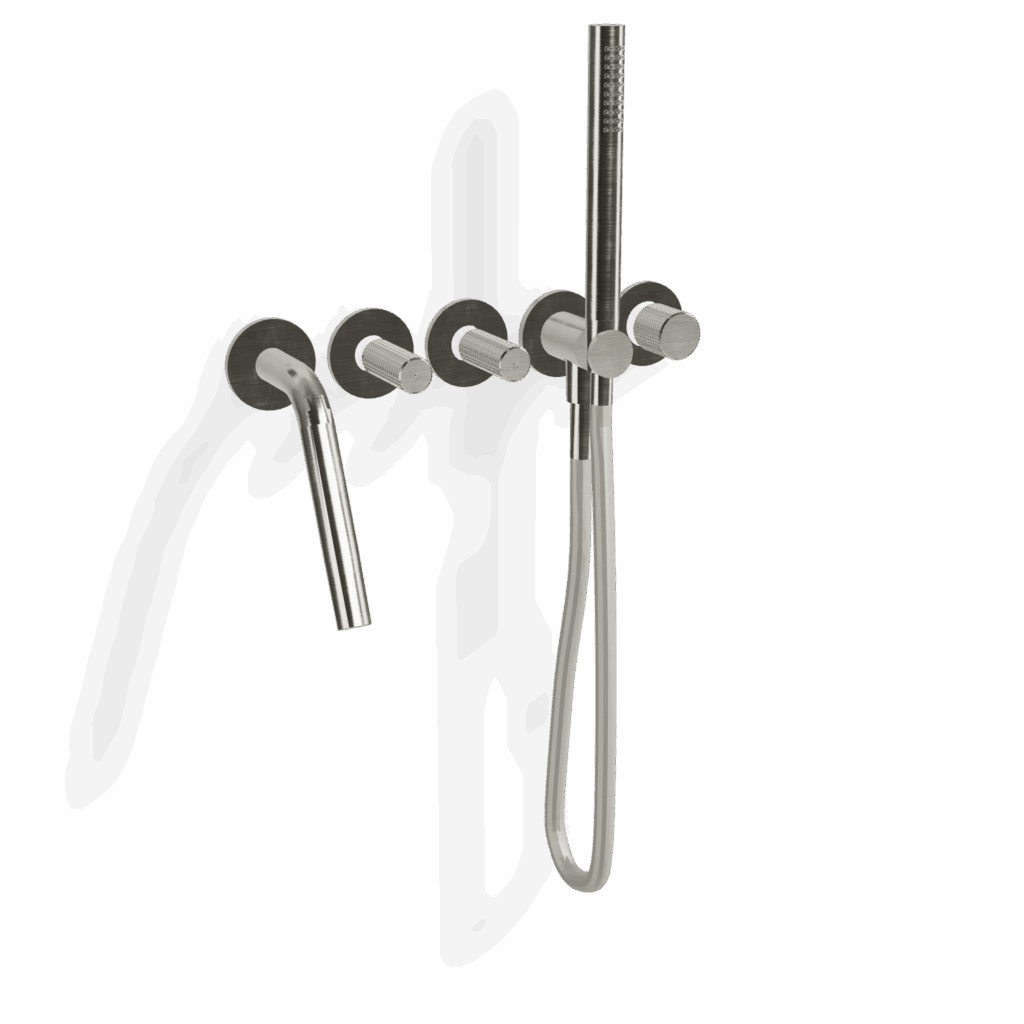 UP Mischer für Badewanne aus Wand Treemme 22 mm Unterputz Edelstahl