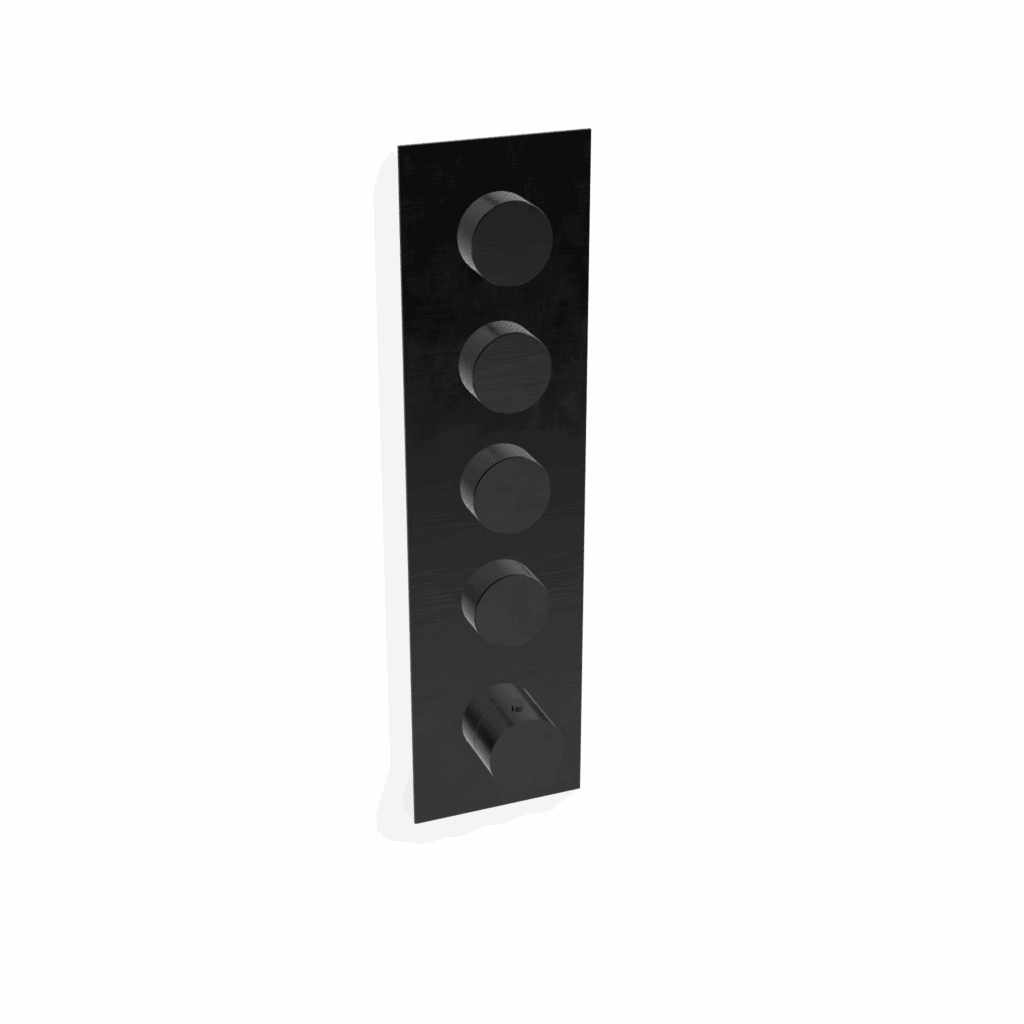 Duschmischer Edelstahl 4Weg PVD Black Thermostat