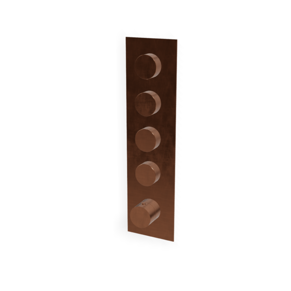 Duschmischer Edelstahl 4Weg PVD Bronze Thermostat
