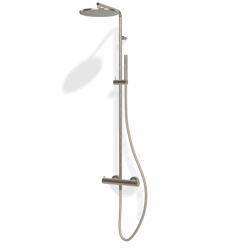Duschsystem Nickel gebürstet Treemme SHOWERS Rund